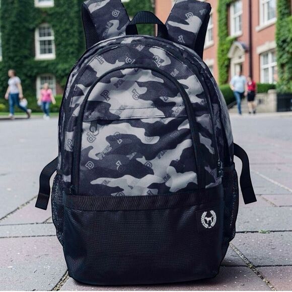 NWT Gorgeous Victoria\'s Secret PINK Campus College Black Grey Camo Backpack Bag main image 7